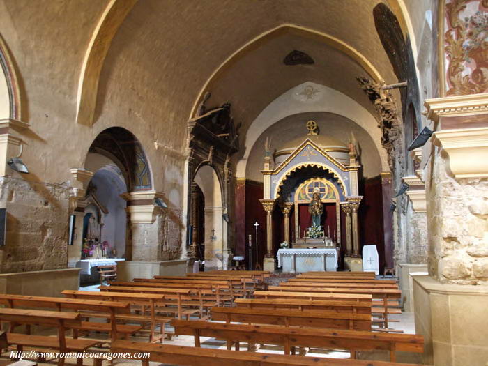 INTERIOR HACIA LA CABECERA. MURO NORTE HORADADO